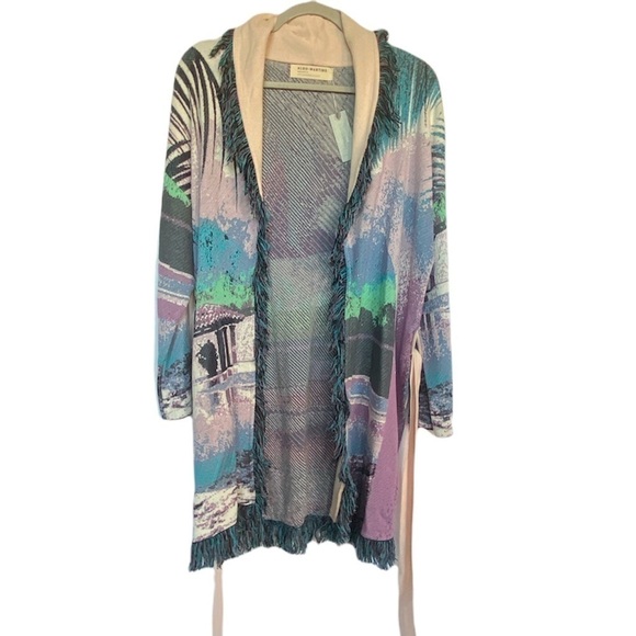 Anthropologie Moira Fringed Cardigan Small Petite - Picture 7 of 8